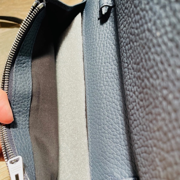 ALL SAINTS  Navy Fetch Chain Leather Crossbody Bag - Picture 5 of 8